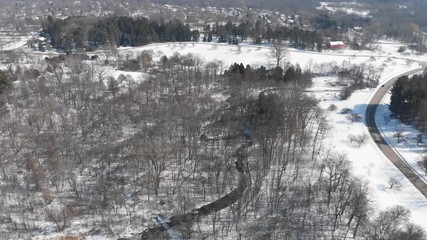 Winter landscape, Birds eye view