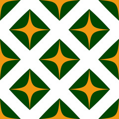 Geometrical pattern in retro colors, seamless vector background. For fashion textile, cloth, backgrounds.