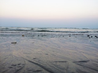 The sea in the evening and the comfortable atmosphere