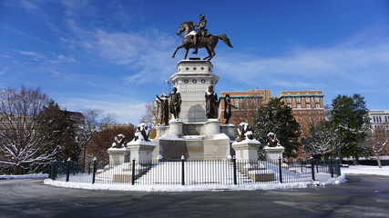 Fototapeta premium Statue situated in the capital of VA, Richmond city.