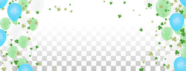 Vector illustration Design banner on St. Patrick's Day. effect clover. Simple banner for the site, shop,