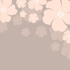 Japanese pastel flowers frame