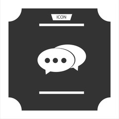 Chat icon vector, Conversation symbols isolated on white background.