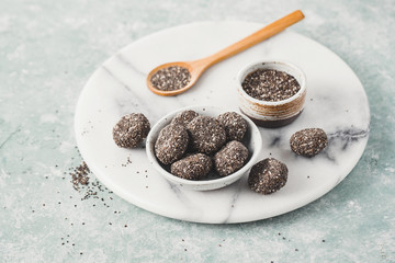 Healthy energy balls made from dried fruits