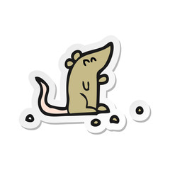 sticker of a cartoon mouse