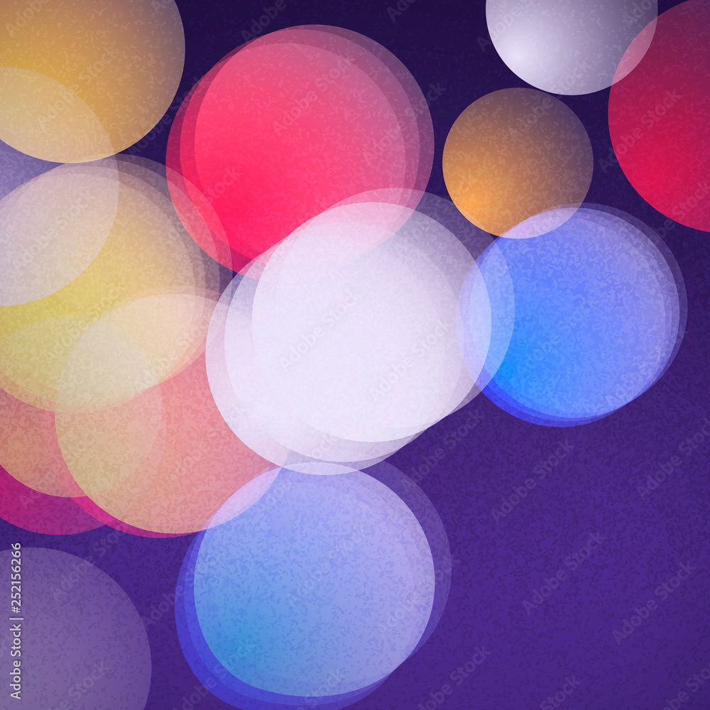 Sticker purple bokeh background