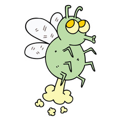 quirky hand drawn cartoon fly
