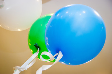 Balloons with Helium Soaring in the Air