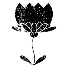 distressed symbol flower