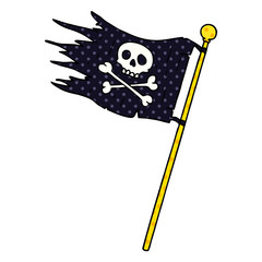 cartoon doodle of a pirates flag