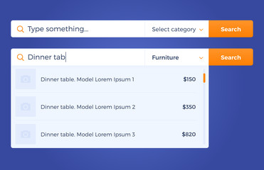 web ui elements search element