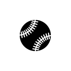 baseball glyph vector icon