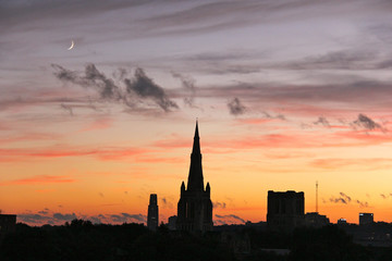 Fototapeta premium sunset church 
