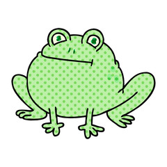 quirky comic book style cartoon frog