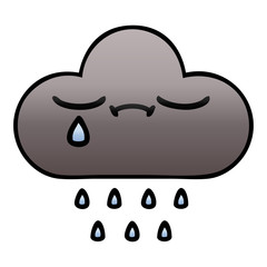 gradient shaded cartoon storm rain cloud
