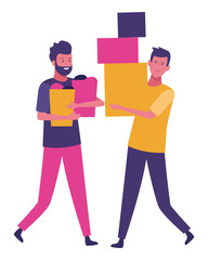 casual people cartoon