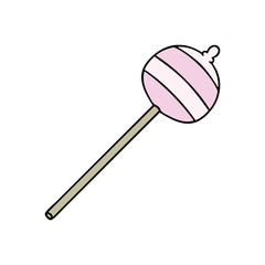 quirky hand drawn cartoon lolipop