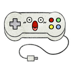 retro grunge texture cartoon game controller