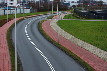 Naklejka premium Empty Road from Netherlands 