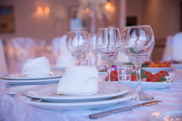 table set for a dinner