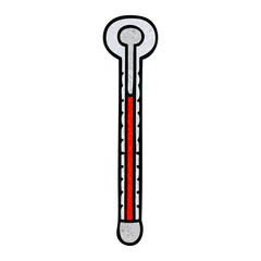 quirky hand drawn cartoon thermometer