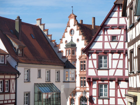 Pfullendorf, Germany. Old half timber house in the historical city center