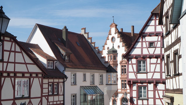 Pfullendorf, Germany. Old half timber house in the historical city center