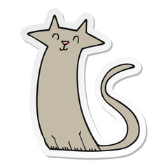 sticker of a cartoon cat
