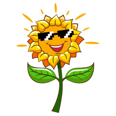 Sunflower vector cartoon