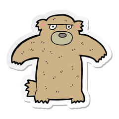 sticker of a cartoon bear