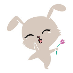 cartoon of cute kawaii bunny
