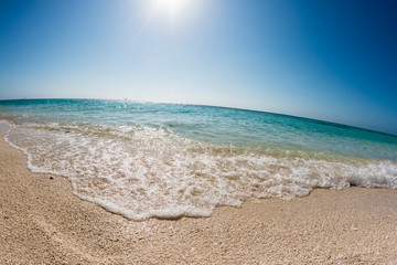 Landscape view of the waters outside of Fort Jefferson in Dry Tortugas National Park (Florida).