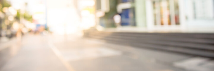 white blurred of people walking in city town. Defocused blur background.