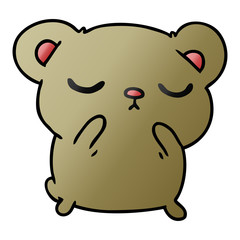 gradient cartoon of a cute bear