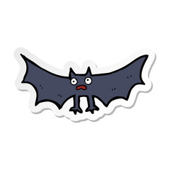 sticker of a cartoon bat