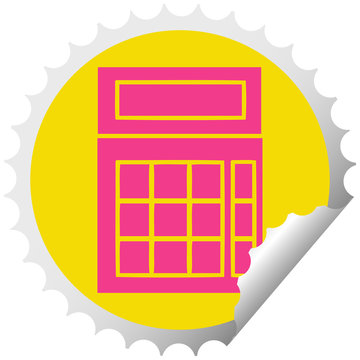 recommend clip art: circular peeling sticker cartoon school calculator