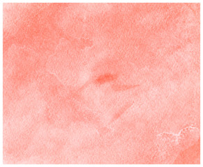 Pink watercolor paper background. Abstract painted illustration. Splash and blots for text or design.