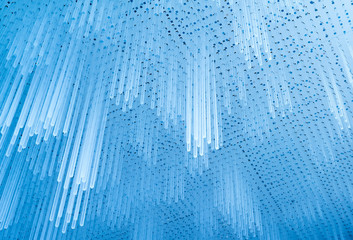 Decorative decoration of the mall with  point light-emitting diodes and fiber optic light