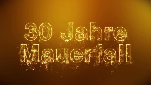 30 Jahre Mauerfall - Gold - Partikel - Video Animation