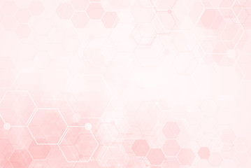 Medical background design. Geometric abstract background with hexagons.