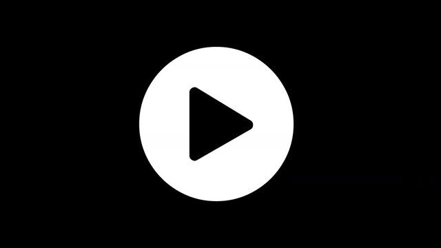 From the Glitch effect arises play circle symbol. Then the TV turns off. Alpha channel Premultiplied - Matted with color black