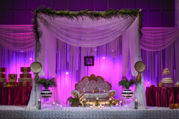 The interior of an African wedding