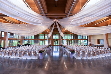 interior of restaurant wedding