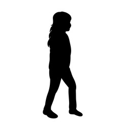 girl silhouette walking