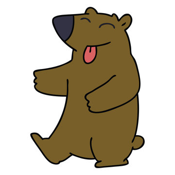 quirky hand drawn cartoon bear