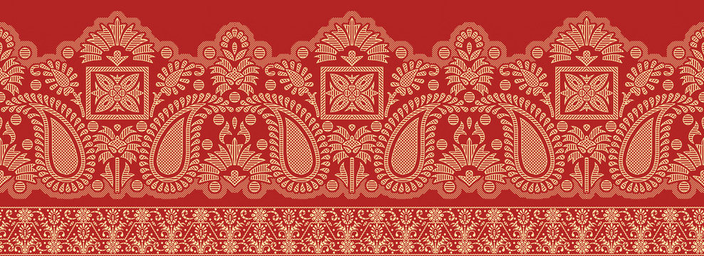 Seamless Borders Or Patterns In Indian Style With Abstract Floral Elements.  Decoration Ornate, Decorative, Illustration Vector. Henna Tattoo, Mehndi  Royalty Free SVG, Cliparts, Vectors, and Stock Illustration. Image 50194056.