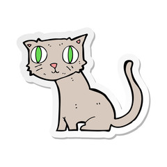 sticker of a cartoon cat