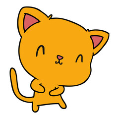 cartoon of cute kawaii cat