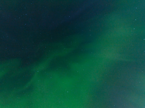 Aurora borealis in the sky.