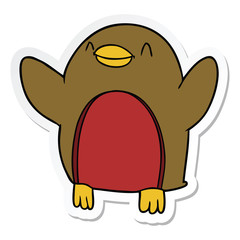 sticker of a Cartoon Robin